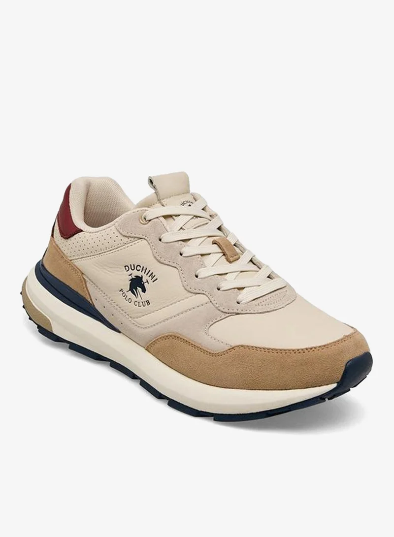 دوتشيني Men Logo Print Lace-Up Ankle Sneakers