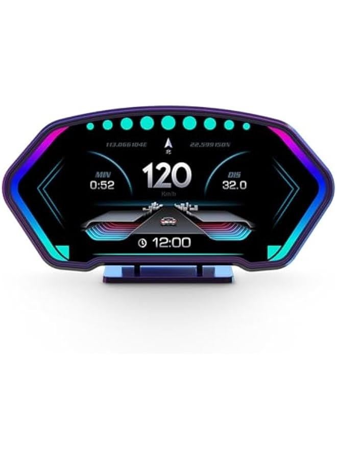 أنكوفو P3 شاشة عرض رأسية للسيارات مع واجهة OBD2 عداد سرعة رقمي OBDII مع سرعة السيارة MPH جهاز اختبار درجة حرارة الزيت الارتفاع لمعظم المركبات بعد 2008 - Image 1