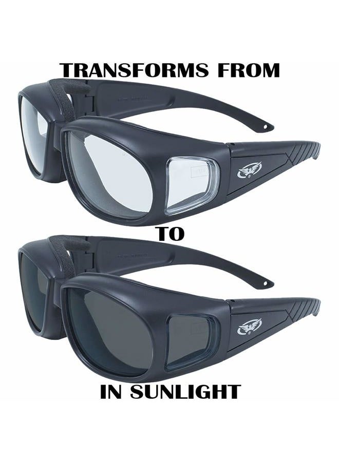 Global Vision نظارات أمان للدراجات النارية من أوتفتر 24 ساعة مع عدسات فوتوكروميك ANSI Z87.1+ - Image 2