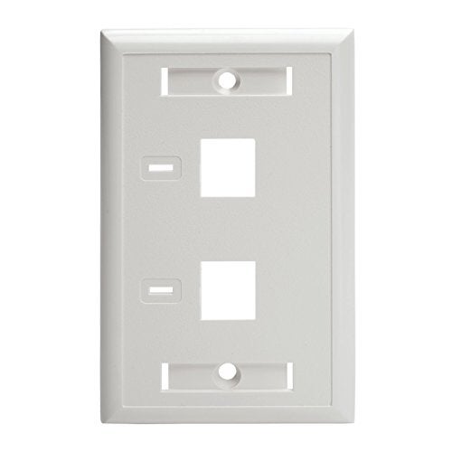 Tripp Lite Dual Outlet RJ45 Universal Keystone Face Plate / Wall Plate White, 2-Port(N042-001-WH) - Image 3