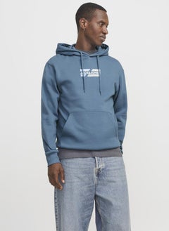 JACK & JONES Logo Print Pull Over Hoodie  - Image 1
