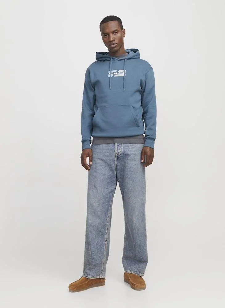 JACK & JONES Logo Print Pull Over Hoodie
