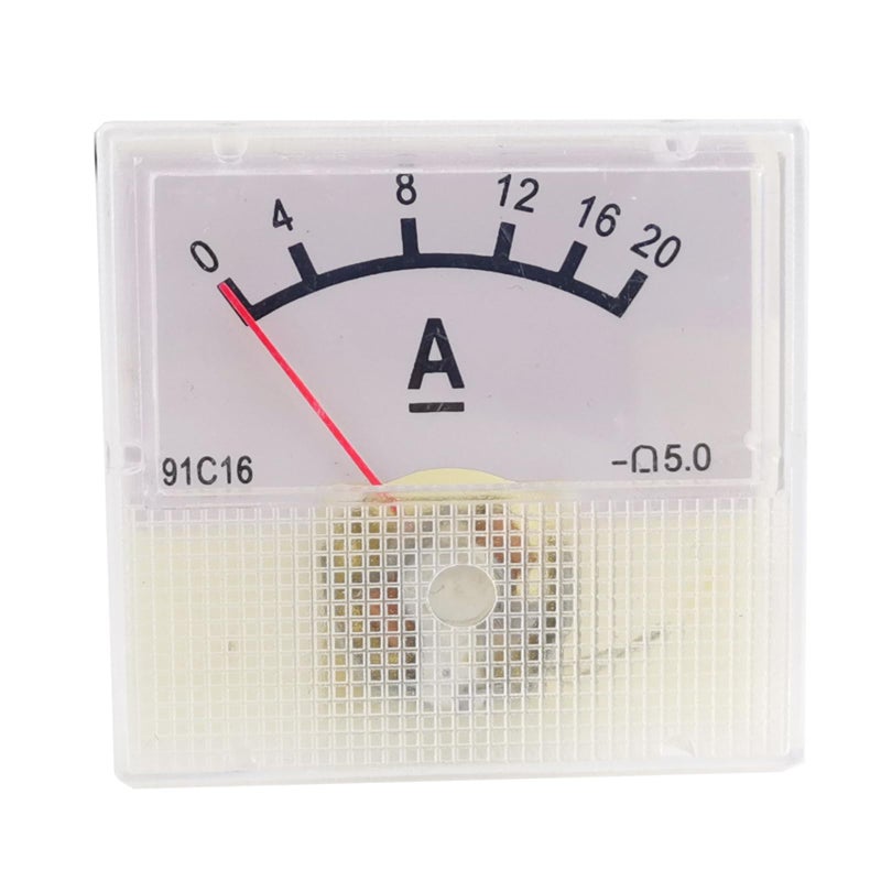 Analog Panel Ammeter DC 0 20A Mechanical Current Meter With Pointer - Image 2