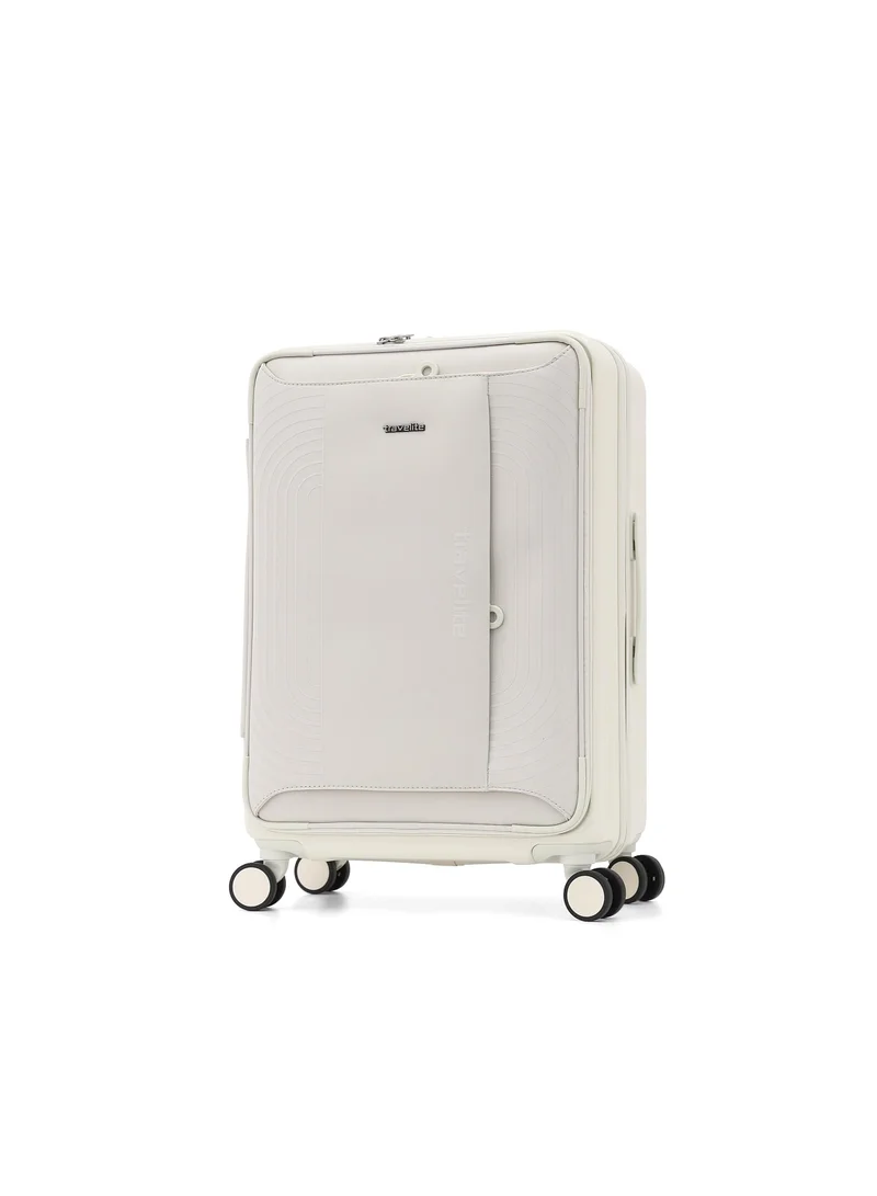 travelite travelite hard shell luggage trolley bag 3-piece set,ivory (s-20",m-24",l-28")