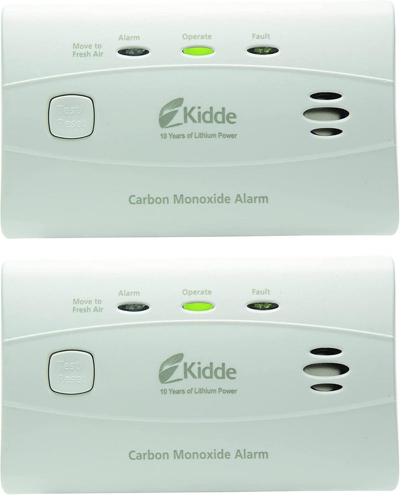 Kidde Carbon Monoxide Detector with 10-Year Battery, 3 LEDs, Replacement Indicator, Test-Reset Button, 2 Pack - Image 1