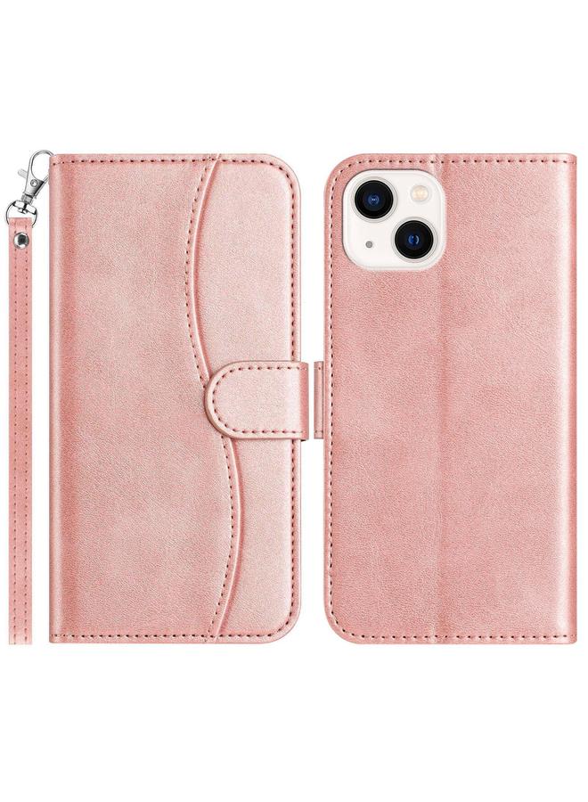 Zaboon Case For iPhone 13 Dual-Folded S-shape Leather Phone Case - Image 1