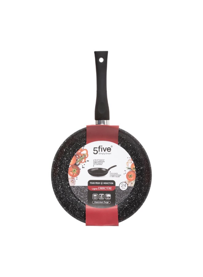 Five Simply Smart Caractere Forged Aluminium Cooking Pan Black 24 cm 111001 - Image 3