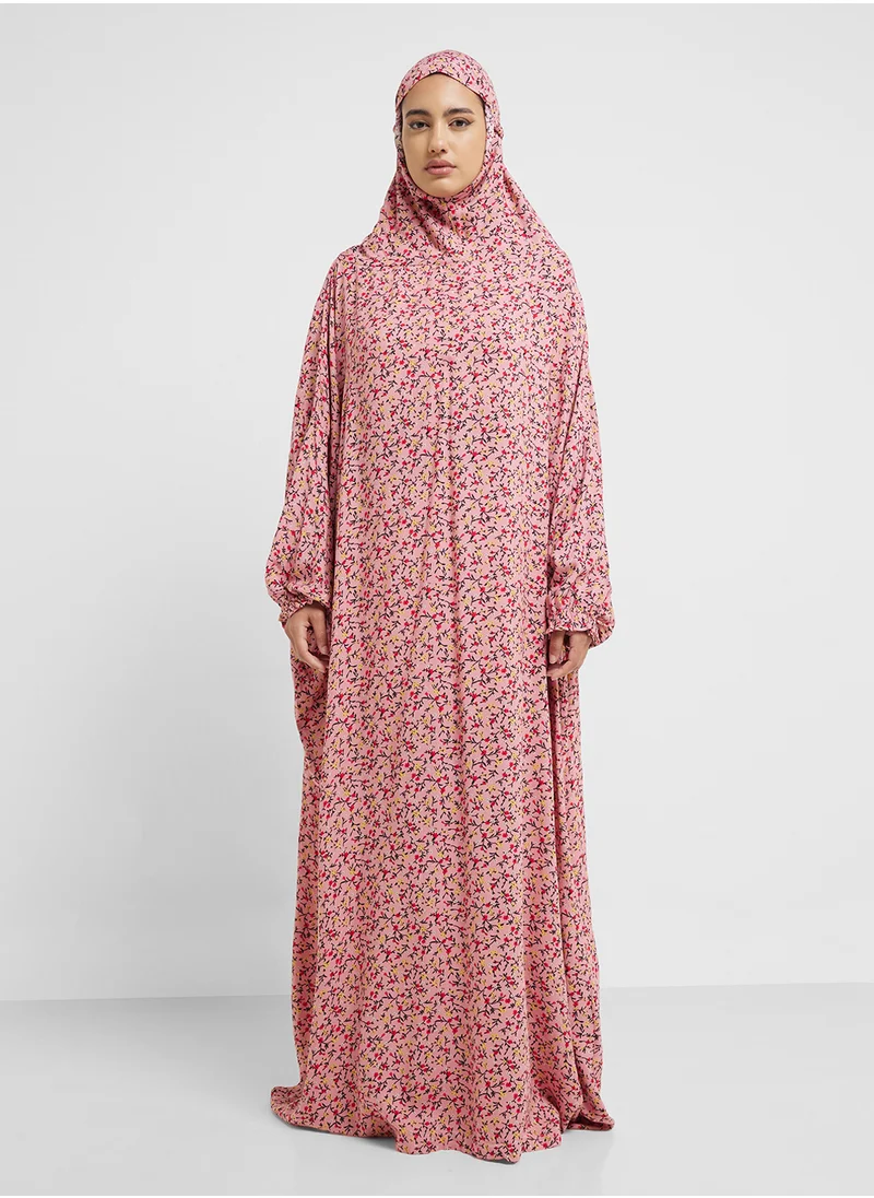 هيا كلوزيت Printed Straight Sleeve Hooded Prayer Clothe