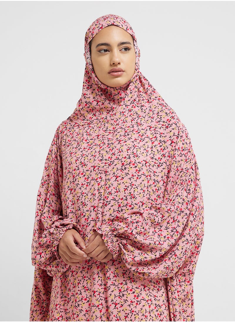 hayas closet Hooded Printed Prayer Dress  - Image 3