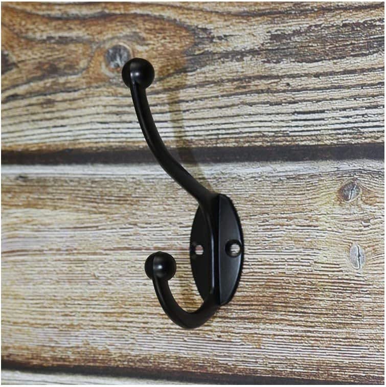 Zeyu Wall Hooks 10Pcs Coat Hooks Hardware Towel Hooks For Hanging Coats Double No Rust Black Robe Hooks Wall Mounted With Screws For Key Towel Bags Cup Hat - Image 4