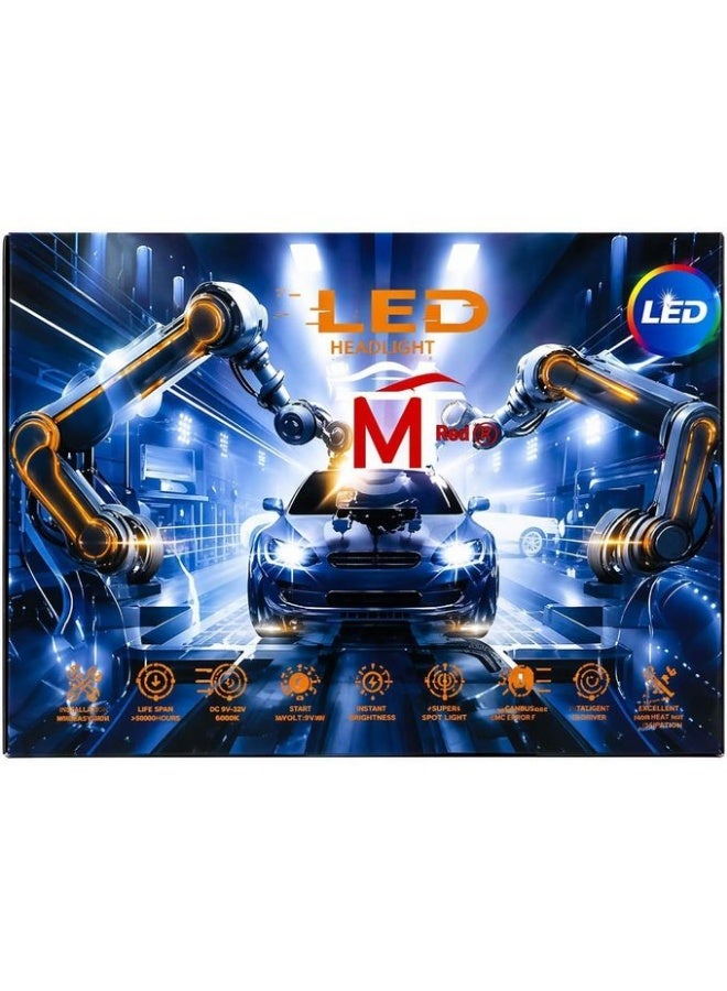 MT High Brightness LED Car Headlight, Energy Saving and Waterproof LED Headlight, Durable and Long-Lasting, Advanced Car Lighting Solution and Fog Lights for Driving and Safety H7 - Image 1