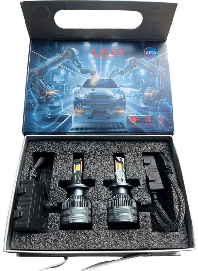 MT High Brightness LED Car Headlight, Energy Saving and Waterproof LED Headlight, Durable and Long-Lasting, Advanced Car Lighting Solution and Fog Lights for Driving and Safety H7 - Image 2
