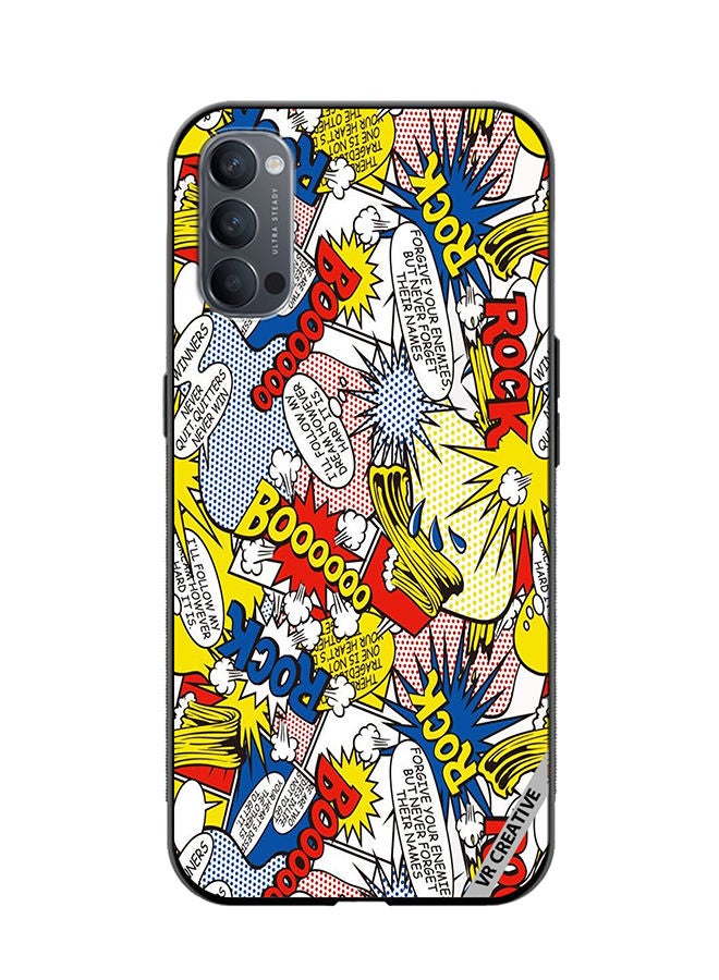 VR CREATIVE Protective Case Cover For Oppo Reno4 Pro 5G Pop Art Design Multicolour - Image 1
