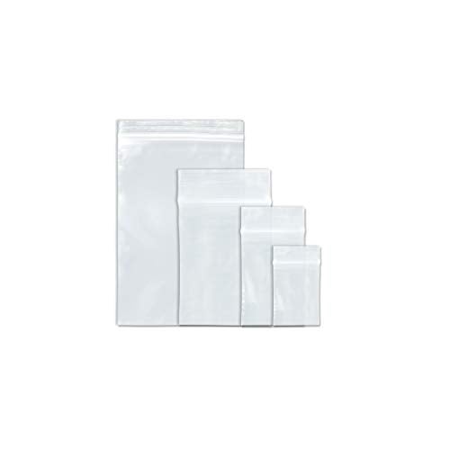 SNL Quality Zipper Lock Reclosable Clear Disposable Plastic Bags, Strong | Assorted Small Bag Sizes - 1.5" X 2", 2" X 3", 3" X 4", 4" X 6" - 2 MIL - 400 Bags - Image 1