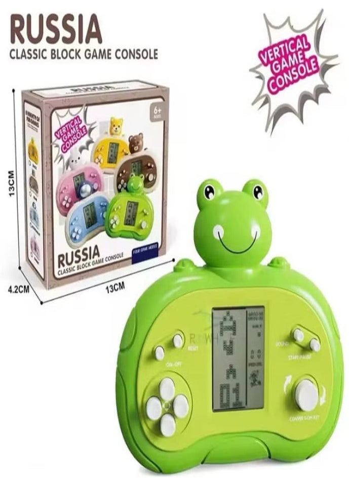 Generic Handheld Retro Brick Game Console Built-in Classic Games, Puzzle Children's Game Console - 2025 Best Gifts (Frog)  - Image 1
