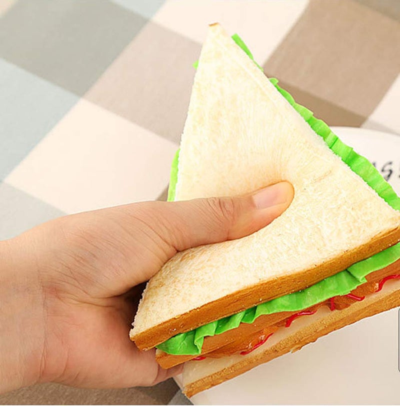 Kmiunty 3PCS Simulation Food Artificial Sandwich Fake Food Bread Model Photography Prop for Home Kitchen Party Decoration - Image 3