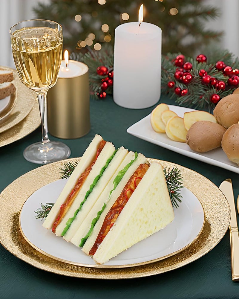 Kmiunty 3PCS Simulation Food Artificial Sandwich Fake Food Bread Model Photography Prop for Home Kitchen Party Decoration - Image 5