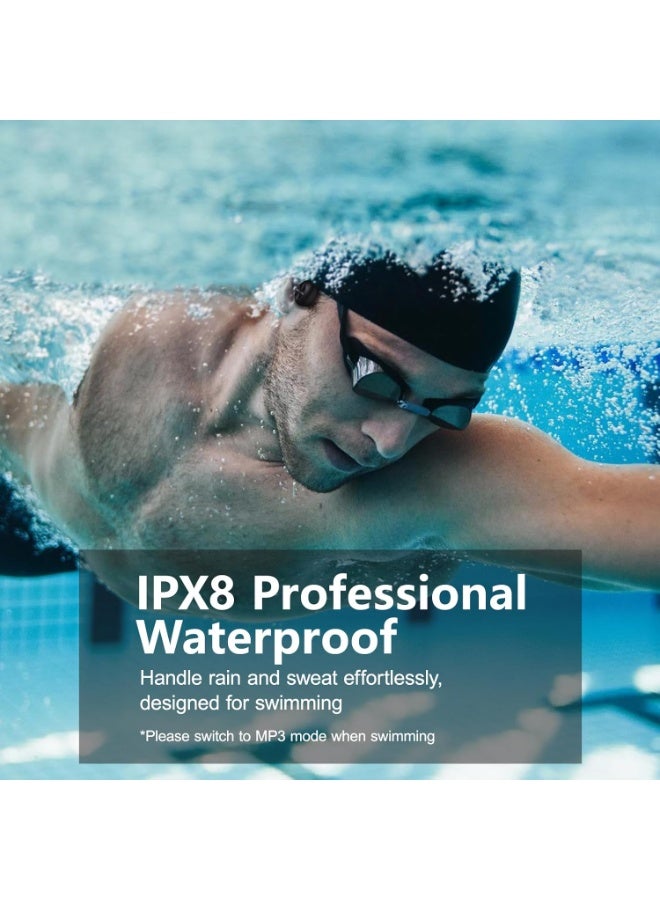 Faylor Bone Conduction Headphones, Open-Ear Wireless Bluetooth Headphones, IPX8 Waterproof & Sweatproof Sport Headphones Suitable for Running, Cycling, Swimming, Outdoor Sports, Black - Image 2