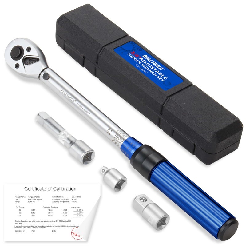 BULLTOOLS 38Inch Drive Click Torque Wrench DualDirection 72Tooth Torque Wrench Set 74443 FTLB1060 Nm Dual Range Scales Torque Wrench for Bike Motorcycle Car Spark - Image 2