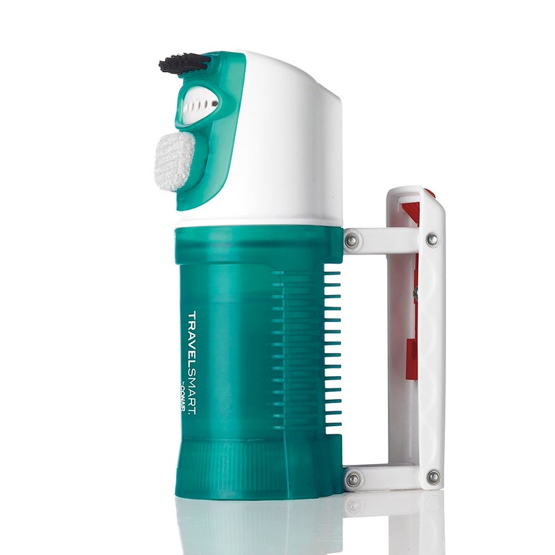 Conair Travel Steamer for Clothes - Mini Garment Steamer, Fabric Steamer in Green by Travel Smart - Packable in Carry On Luggage - Dual Voltage - Image 1