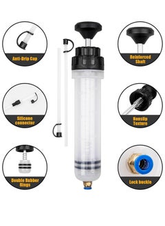 Bukela Fluid Extractor Fluid Syringe Pump 200ml Automotive Oil Extractor Pump Oil Transfer Syringe with Hose Manual Fuel Suction and Filler Fluid Oil Change Evacuator for Car Motorcycle Motor Vehicles  - Image 2