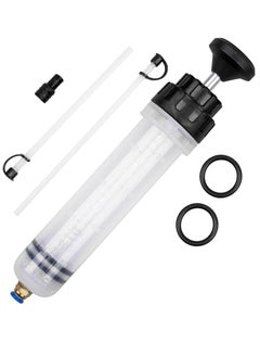 Bukela Fluid Extractor Fluid Syringe Pump 200ml Automotive Oil Extractor Pump Oil Transfer Syringe with Hose Manual Fuel Suction and Filler Fluid Oil Change Evacuator for Car Motorcycle Motor Vehicles  - Image 1