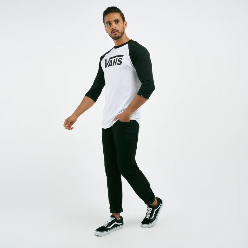 VANS White Men's Classic Raglan T-Shirt for Men | Best Price UAE