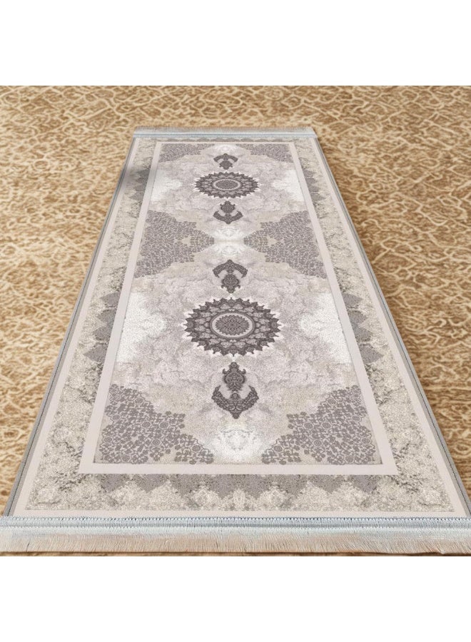 SMART HOME Long, padded, and soft hallway rug 200x100 cm – Bedroom and hallway rug – Modern geometric pattern floor rug – Luxurious entryway and corridor rug – Comfortable everyday home rug - Image 3