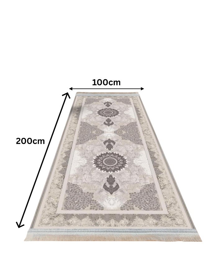 SMART HOME Long, padded, and soft hallway rug 200x100 cm – Bedroom and hallway rug – Modern geometric pattern floor rug – Luxurious entryway and corridor rug – Comfortable everyday home rug - Image 2