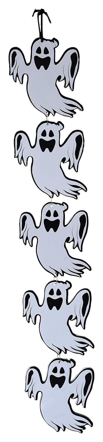 My Party Suppliers Jagmag Halloween 5 Ghost Hanging White Set Suit 5 Halloween Hanging Halloween Party Hanging Charm Lip Gloss Makeup Skeleton Ghost White Pumpkin Decor Halloween Party Hanging  - Image 2