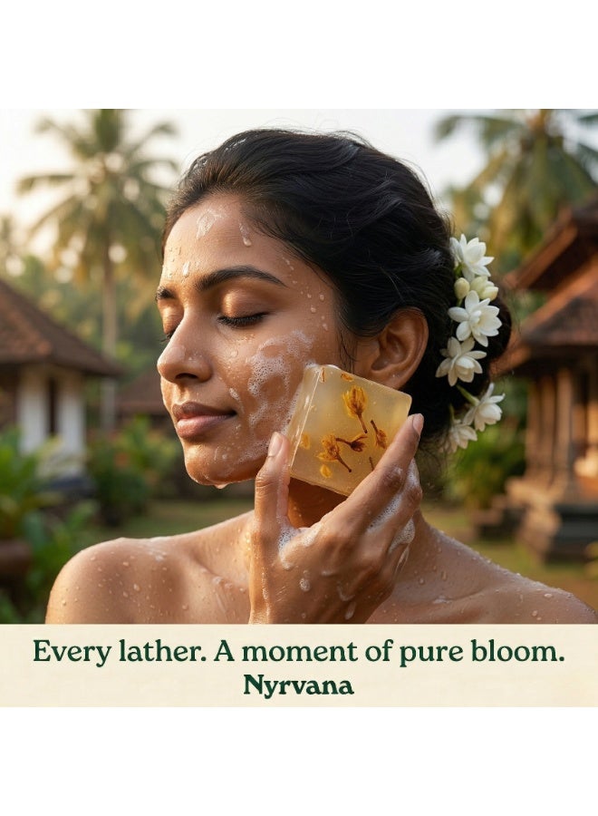 Nyrvana Mogra (Jasmine) Soap 100g (3.52 oz) | Authentic Indian Floral Fragrance | Moisture-Balancing & Soothing | Gentle Natural Soap for All Skin Types - Image 5