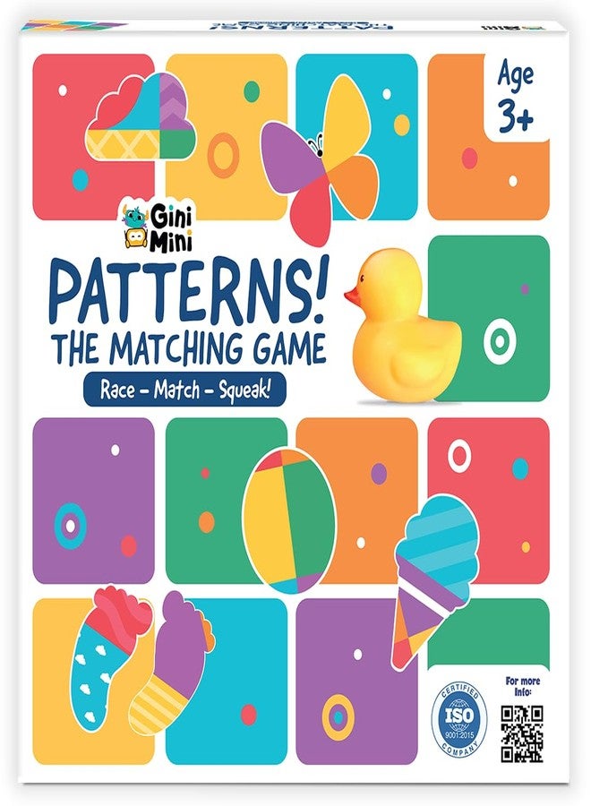 GiniMini Pattern! The Matching Activity Set for Kids 3 4 5 | Fast-Paced Shape Spotting Game with Buzzer | Fun Preschool Educational Toy for Focus, Attention & Visual Recognition | Party Game Gift - Image 1