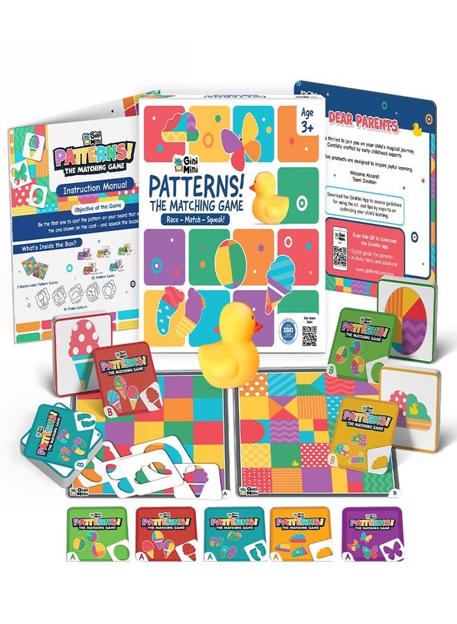 GiniMini Pattern! The Matching Activity Set for Kids 3 4 5 | Fast-Paced Shape Spotting Game with Buzzer | Fun Preschool Educational Toy for Focus, Attention & Visual Recognition | Party Game Gift - Image 5
