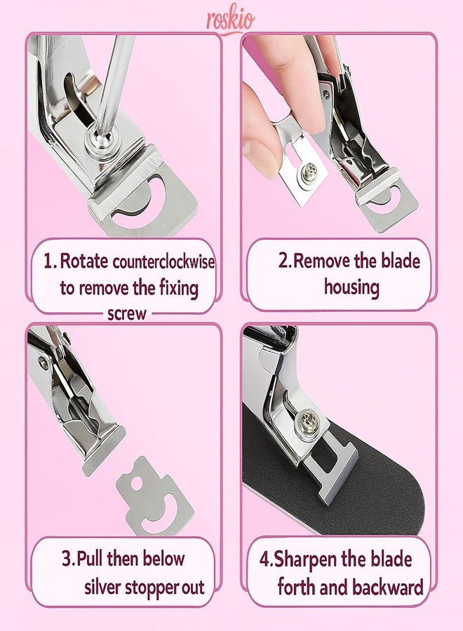 Roskio Nail Clippers Acrylic Nail Cutter Acrylic UV Gel False Nail Tips Edge U Clipper Cutter Manicure Tools Trimmers Nail Art Tools Acrylic Nail Clippers - Image 4