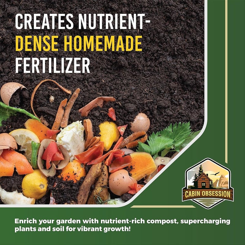 Cabin Obsession Compost Starter - 100x Concentrated All Natural Compost Accelerator for Countertop Kitchen Bin - Odor-Free, Fast-Acting Microbial Formula - Approximately 73 Scoops - Image 3