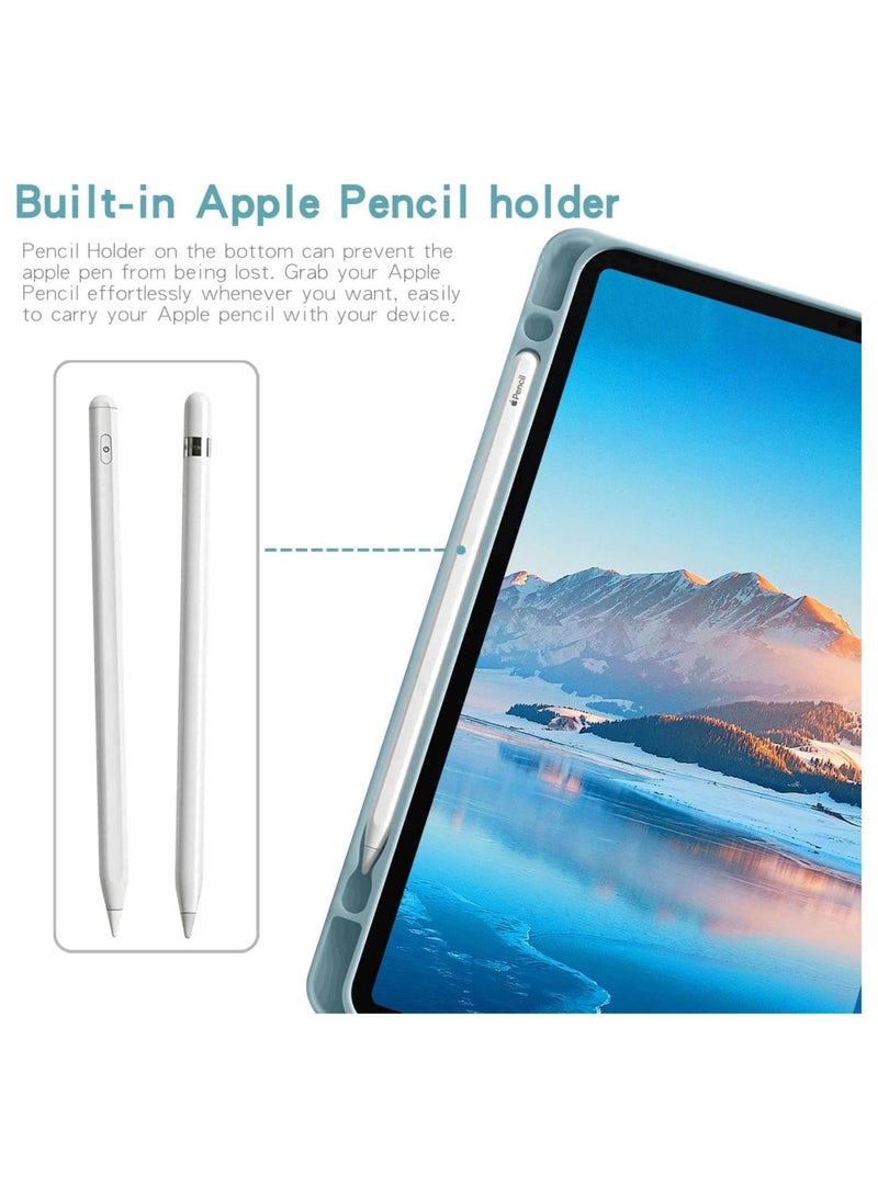 حافظة لوحة مفاتيح باللغتين العربية والإنجليزية لهاتف جالاكسي تاب إس 9 بلس 2023 12.4 بوصة ، حافظة لوحة مفاتيح قابلة للفصل مع حامل قلم مفتاح دائري ريترو لوحة مفاتيح ملونة لطيفة - Image 4