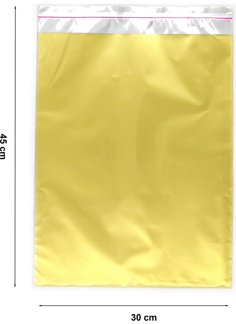 Repro Design 30X45 Gold Luxury 10 Pieces Adhesive Metalized Gift Bag Metallic Gift Packaging Package  - Image 2
