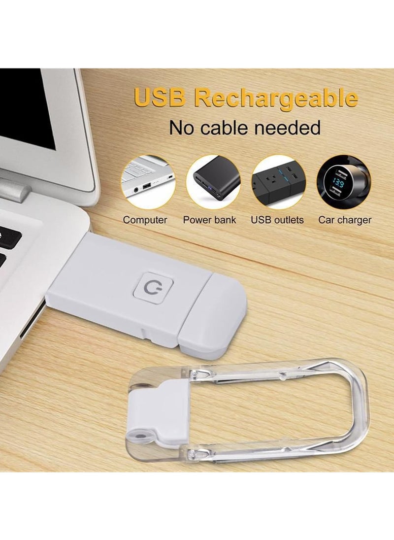 Generic - USB Rechargeable Book Reading Light, Warm White + Daylight, LED Eye Care Clip on Book Light for Reading in Bed (White) - Image 1