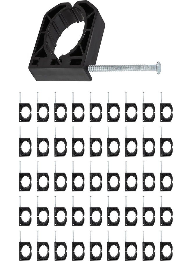 HIGHCRAFT PEX Support Full Clamp with Nail 1 in. Polyethylene (50 Pack), Black - Image 1