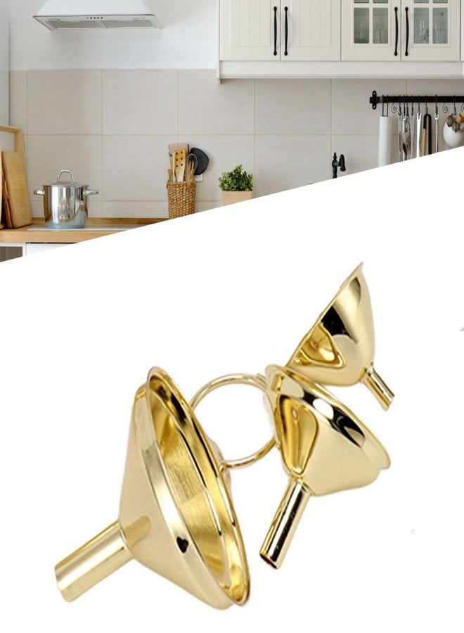 زيروديس طقم قمع Zerodis Gold المصنوع من الفولاذ المقاوم للصدأ مع قضيب صمام ضيق ومقبض جانبي للزجاجات والحاويات الصغيرة - Image 5