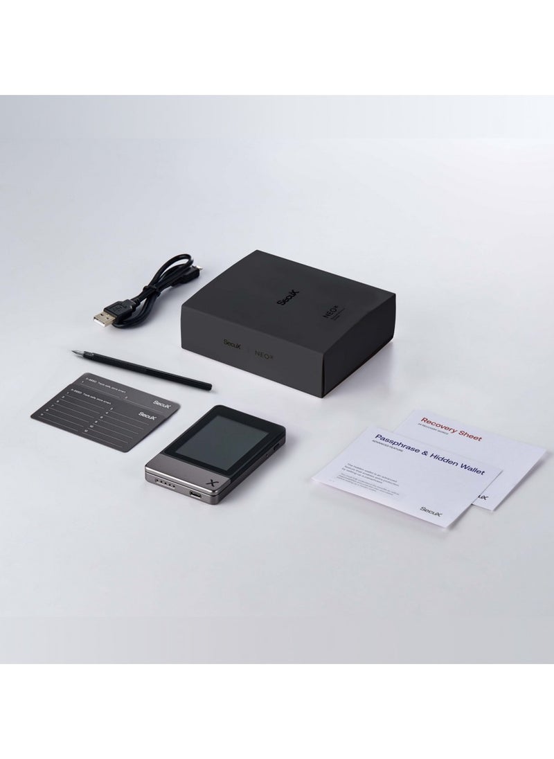SecuX - SecuX Neo X - Crypto Wallet w/Intuitive Touchscreen, Bluetooth & USB-C, Manage Bitcoin, Ethereum, NFTs, Tokens, & Cryptocurrency with Zero-Trust Security and User-Friendly Interface - Image 1