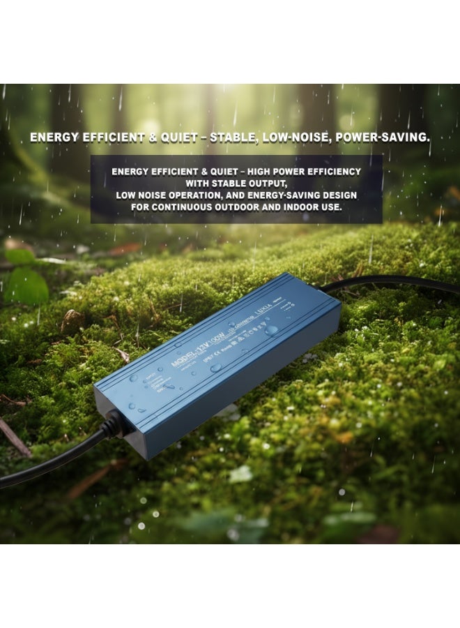 100W LED Power Supply – IP67 Waterproof 12V DC LED Driver, 220V AC to 12V DC Transformer Adapter for LED Signage and Lighting Applications - Image 3