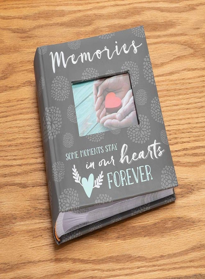 Malden International Designs 2 Up 4x6 Memories Sentiment Book Bound Gray Printed Paper Photo Album With Memo Writing Space - Image 2