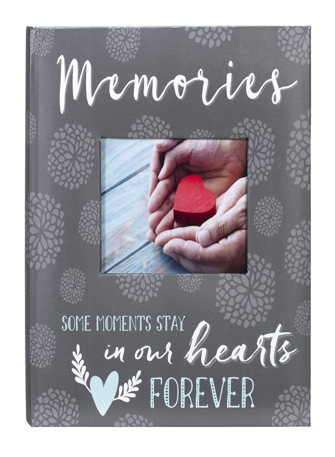 Malden International Designs 2 Up 4x6 Memories Sentiment Book Bound Gray Printed Paper Photo Album With Memo Writing Space - Image 1