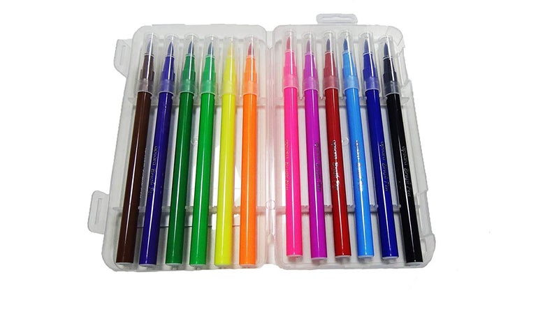 THE ART BOX The Art Box 12 Color Premium Watercolor Painting Brush Marker Pens Set Soft Flexible Tip Create Watercolor Effect - Image 4