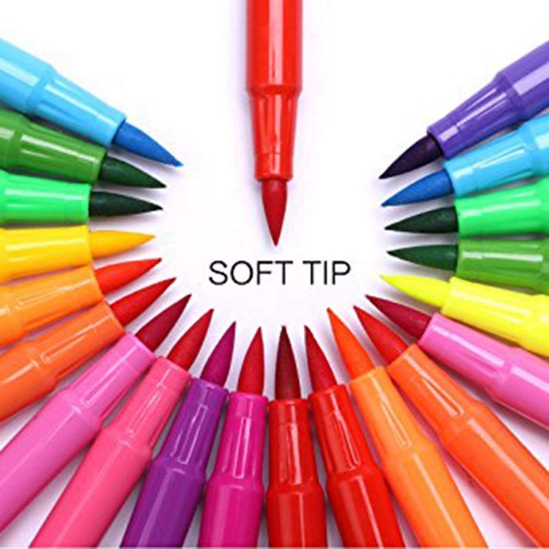 THE ART BOX The Art Box 12 Color Premium Watercolor Painting Brush Marker Pens Set Soft Flexible Tip Create Watercolor Effect - Image 2