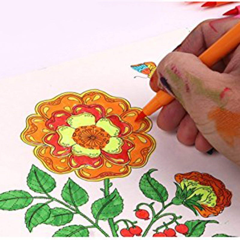 THE ART BOX The Art Box 12 Color Premium Watercolor Painting Brush Marker Pens Set Soft Flexible Tip Create Watercolor Effect - Image 3