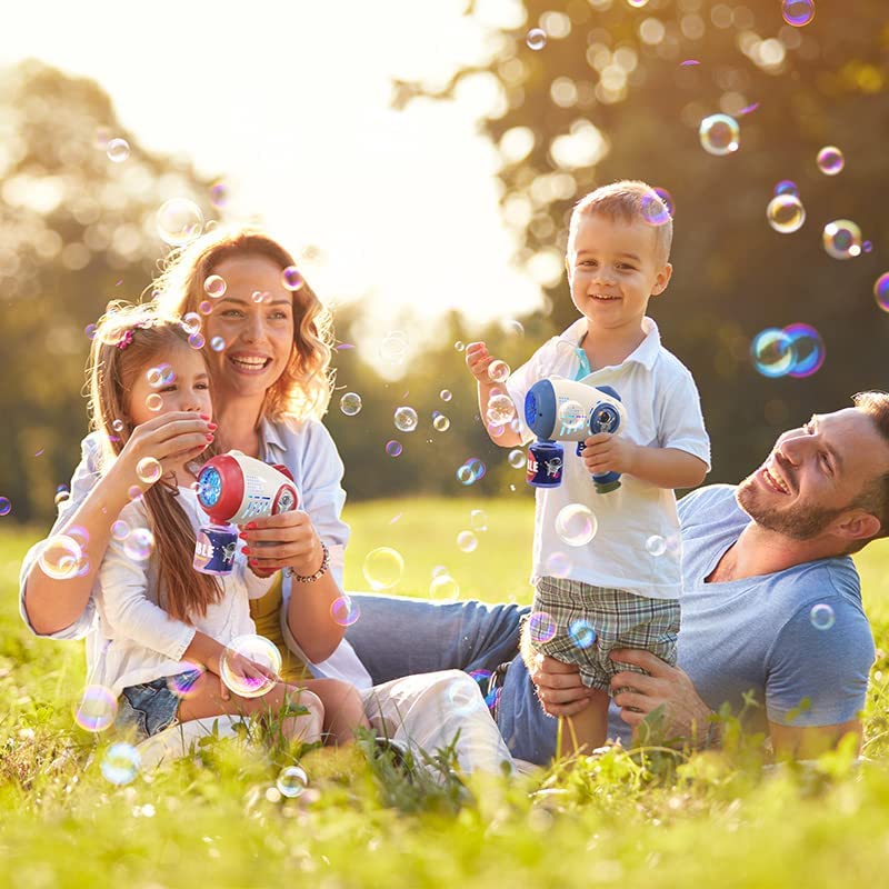 Eaglestone 2 Bubble Gun for Kids, Light Up Bubble Machine for Toddlers, 8 Hole Blower with 4 Refill, Automatic Bubble Maker for Bubble Blaster,Outdoor Toys, Birthday,Christmas Party Favor Gift - Image 4