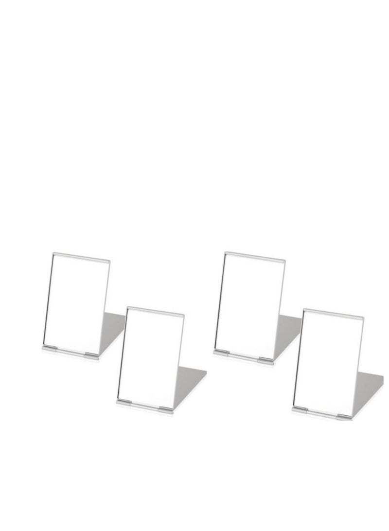 Small Makeup Folding Mirror, Travel Mirror Portable, Rectangle Compact Mirror, Stand up Mirror, Compact Mirror, 4 Pcs Portable Vanity Mirror for Women Girls - Image 1