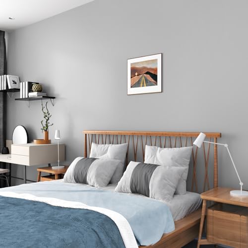 Wallderful Grey Wallpaper Peel and Stick Countertops 15.8" x 118" Solid Grey Self Adhesive Contact Paper for Cabinets Walls Temporary Vinyl Removable Solid Silver Wallpaper for Bedroom Waterproof Shelf Liner - Image 3